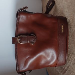 Vintage brown leather Liz Claiborne cross body handbag